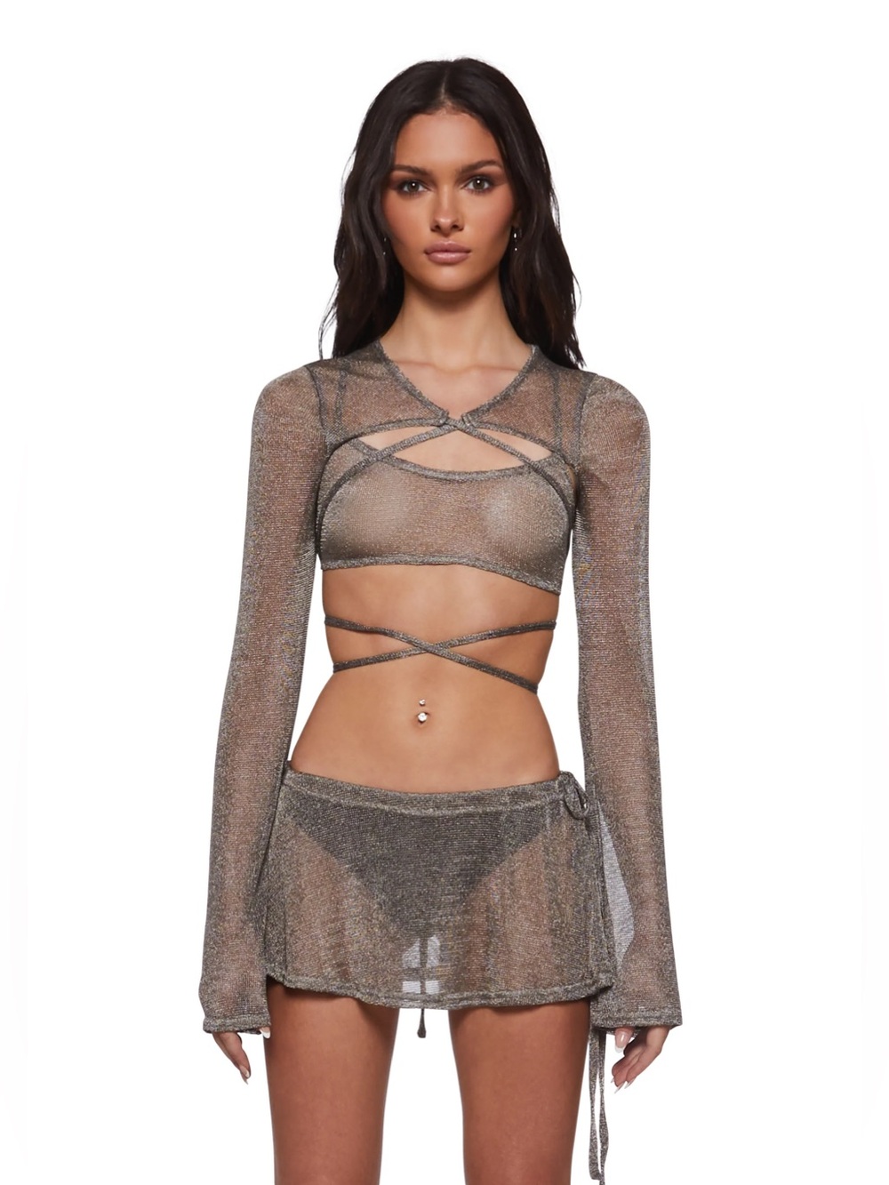 Dolls Kill Club Exx Earth Guardian Knit Three Piece Set